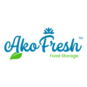 a logo for ako fresh food storage.