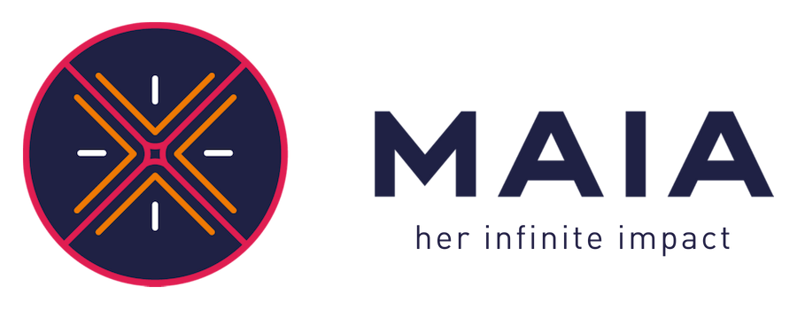 the logo for maia her infinite impact.