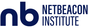 Logo of NetBeacon Institute with stylized lowercase letters "nb" on the left and the name "NetBeacon Institute" on the right in dark blue text.